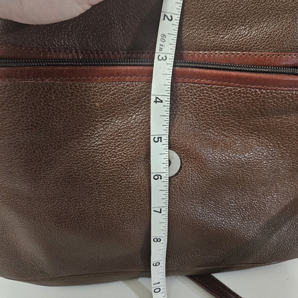 Paolo Piccolo Brown Genuine Leather Satchel Bag! - Picture 10 of 11